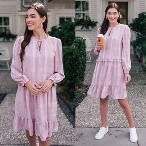 Gal Meets Glam Emmeline Ruffle Long Sleeve Dress size 4